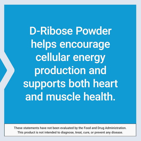 Life Extension D-Ribose Powder, 150 Grams for Heart and Muscle Health