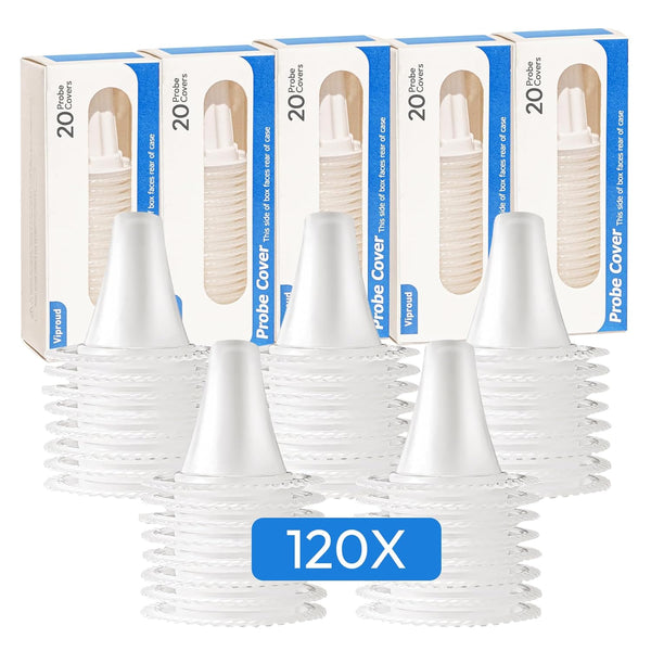 120X Ear Thermometer Probe Covers | For All Braun Thermometer Ear Covers, Lens Filters, Refill Caps, 0% BPA Disposable