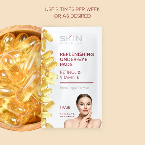 Retinol & Vitamin E Under Eye Patches, Reduces Wrinkles and Fine Lines, Anti-aging Korean Skin Care