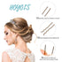 HOYOLS U Shaped Assorted Size Hair Bobby Pins, Metal Bun Clips with Ball Tips for Women Girls, 150 Count Bulk Pack