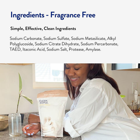 The Clean People All Natural Dishwasher Pods, Cuts Grease & Rinses Sparkling Clean, 60 Pack, Unscented