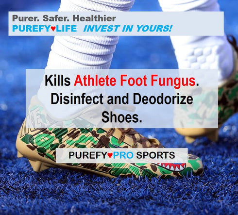 Purefypro Sports Equipment Disinfectant Spray - (3.4oz, 2pk) TSA Travel Size, Kills 99.9999% Viruses and Fungi