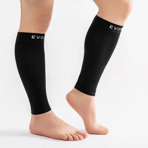 15-20mmHg Wide Calf Sleeve Brace Compression Socks - 1 Pair for Men and Women Leg Support, Pain Relief