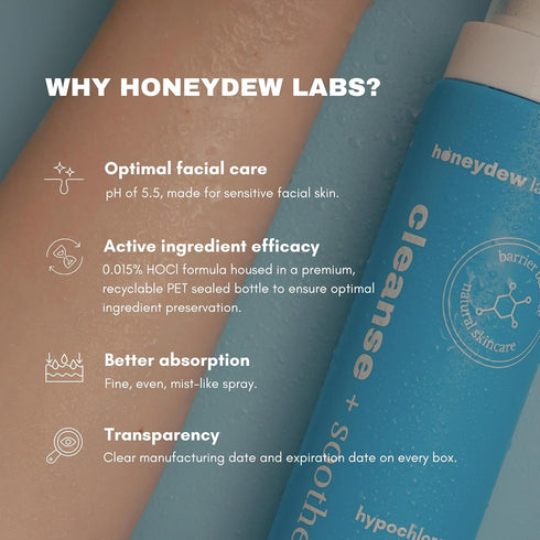 0.015% Hypochlorous Acid Spray - HOCL | Antibacterial Sensitive Skin Toner for Face and Body | Acne, Eczema, Redness