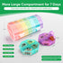 Quauli 4 7 28 Weekly Pill Organizer Times a Day, Day Travel Pill Box with Large Compartments Daily Pill Case, Portable