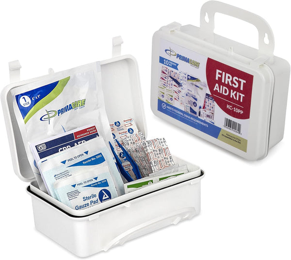 Primacare KC-10PP 10 Person Compact First Aid Kit, 102 Pieces Emergency Medical Supplies, Portable Kits for Home,
