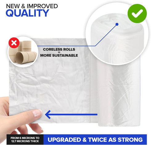 Stock Your Home 4 Gallon Garbage Bags, 100 Count, Leakproof, Versatile Usage, Grab-n-Go