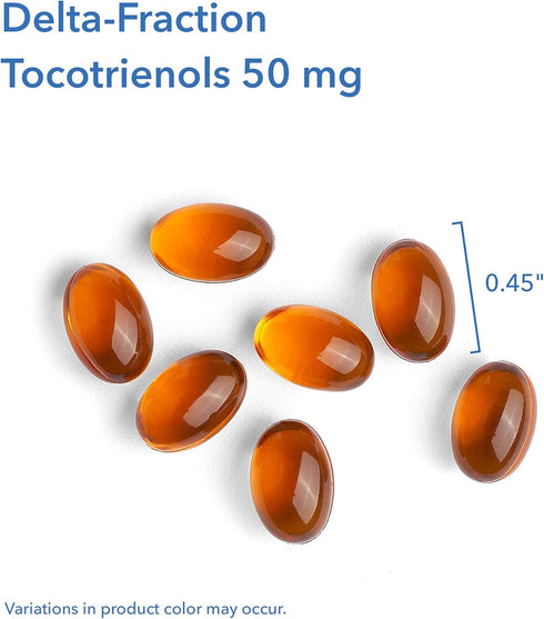 Allergy Research Group Delta-Fraction Tocotrienols Supplement, 50 mg Vitamin E, 75 Count Softgels