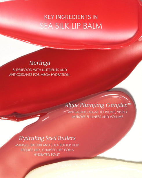 MARA - Natural Sea Silk Lip Balm with Algae + Moringa, Non-Toxic, Plant-Based Skin Care, Moisturize, Plump + Soothe Dry