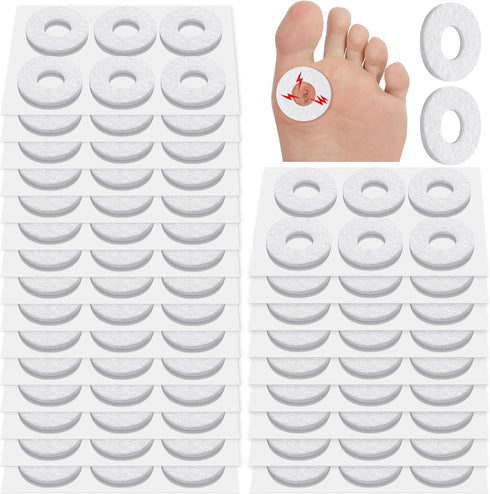 Nuanchu 150 Pcs Callus Cushions Pads for Feet, Soft Adhesive Felt Round Corn Cushions for Bottom of Foot, Pain Relief