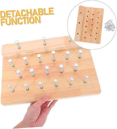 Yardwe Wooden Hand Therapy Board - Finger Strengthening Tool