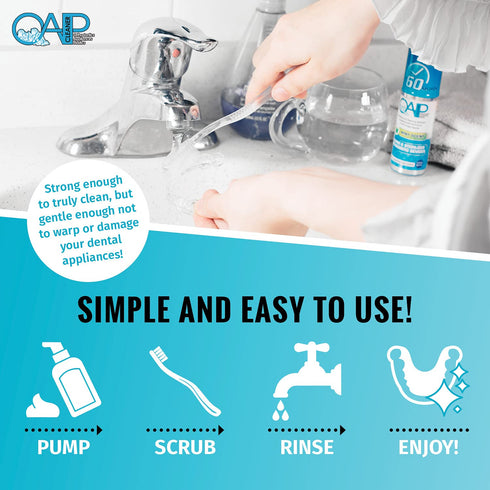 OAP Cleaner - Cleans & Sterilizes Removable Dental and Ortho Appliances - Foam
