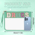 Iqimott Chenille Letter Patch Bag Clear MEDS Drugs Pouch, Preppy Portable Cosmetic Makeup Bag for Women Girls Travel, Waterproof Nylon Zipper Toiletry Medicine Storage Case Stadium Bag(Green, DRUGS)