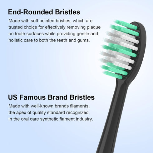 Everystep Replacement Toothbrush Heads 10 Pack, Compatible with AquaSonic Black Series, Vibe Series, Duo Series Pro,
