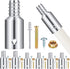 6 Pcs Threaded Tip Replacement Kit, Pole Handle Adapter Tips for Metal Broom (0.8 Inch, 0.87 Inch, 1 Inch)
