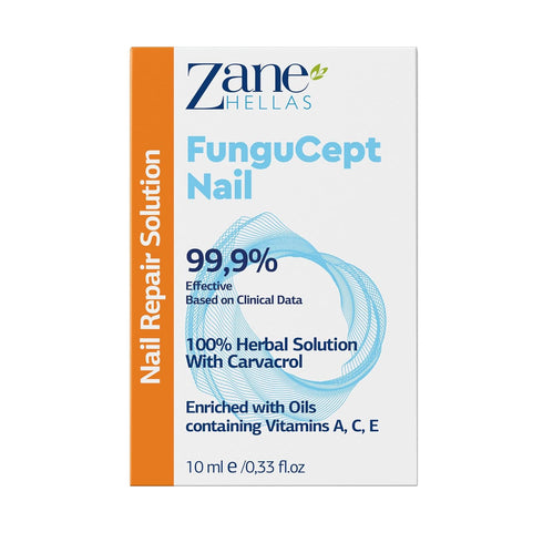 Zane Hellas FunguCept Nail Solution for Discolored, Thickened, Crumbled Nails, Visible Results in 4 Weeks 0.33 oz