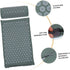 Set 2pcs Acupressure Massage Mat and Acupuncture Therapy Pillow with Non-Slip Yoga Mat Surface for Back and Neck