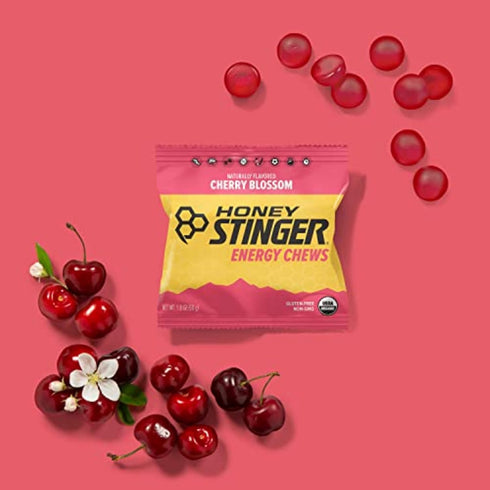 Honey Stinger Organic Cherry Blossom Energy Chew - 12 Pack, 21.6 Ounce, Gluten Free