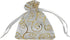 100pcs Sheer Organza Favor Bags for Wedding Baby Shower, Rattan Print Gift Bags (5x7 inch, white)