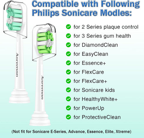 HX6063/65, 2 Hx9023/65 Aoremon Replacement Heads for Sonicare Philips Toothbrush: Compatible with Sonicare DiamondClean
