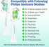 HX6063/65, 2 Hx9023/65 Aoremon Replacement Heads for Sonicare Philips Toothbrush: Compatible with Sonicare DiamondClean