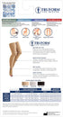 Truform Surgical Stockings, 18 mmHg Compression, Thigh High, Open Toe, Beige, Small