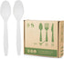 Compostable Spoon, 100 Biodegradable Silverware for Party, Large Disposable Utensil, Eco-Friendly Durable Heat Resistant