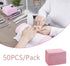 Nail Art Table Mats Disposable, 50PCS Pink Waterproof 3 Ply Nail Art Paper 13" X 17" for Decoration