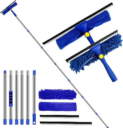 Rofhom Window Cleaner Squeegee Kit - 2.38M (94inch) Cleaning Equipment with Long Handle