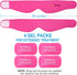 LotFancy Face Ice Pack Wrap with 4 Reusable Hot Cold Therapy Gel Packs for TMJ, Wisdom Teeth Pain Relief (Pink)