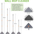 Long Handle Wall Mop 85 Inch, Wall Cleaner Ceiling Duster Extension Pole 39" to 85", 360° Rotatable Baseboard Wall Window Duster, Dry Dust /Wet Wash Cleaning Tool with 6 Replacement Chenille Pads