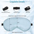 Sleep Mask, Silk Eye Mask for Sleeping with Adjustable Strap, Comfortable & Soft Eyeshade for Night Sleep (Light Blue)
