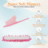 Liitrton 1 Pair Detachable Microfiber Chenille Mop Slippers Shoes, Soft Comfortable Dust Dirt Hair Cleaner (Pink)