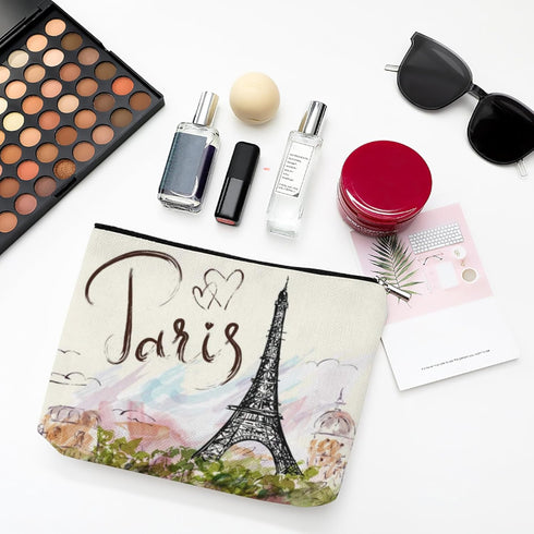 Fantastic Eiffel Tower Paris Makeup Bag, Large Capacity Portable Toiletries Organizer for Women