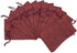12-Pack Natural Burlap Gift Bags w. Drawstring (Maroon Red, Medium) for Party Favors, Presents or DIY Craft