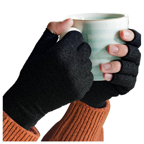 Sparthos Arthritis Hand Compression Gloves, Fingerless Circulation Glove for Carpal Tunnel, Neuropathy Pain Relief