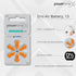 powerone Size 13 Hearing Aid Batteries, Zinc Air P13, Pack of 60