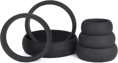 TCSR 6-Piece Set Medical Grade Silicone Cock Ring - Enhance Your Experience