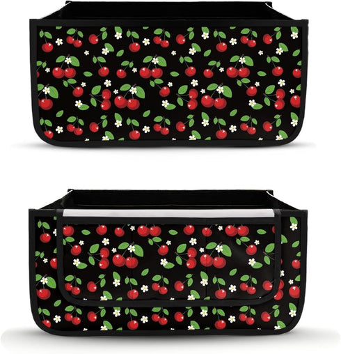 Hechitok Cherry Leaf Walker Bag, Handy Rollator Basket Water Cup Holder, Walker Accessories Storage Bag for Folding