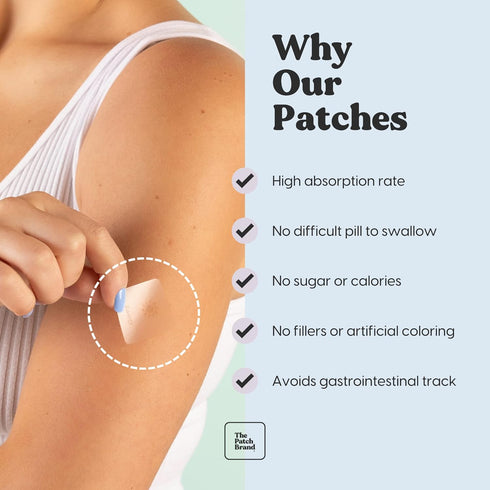 The Patch Brand Sleep Patches, Support Restful Sleep with Melatonin, Valerian Root & B6, Water Resistant