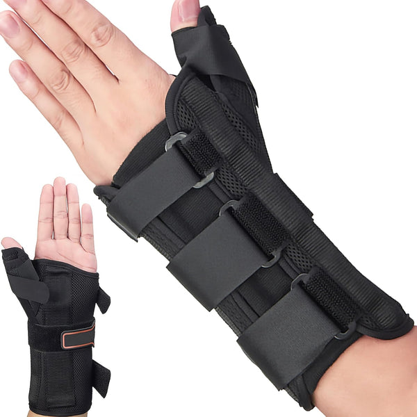 Medibot Wrist Brace & Thumb Spica Splint for De Quervain's Tenosynovitis, Tendonitis, Carpal Tunnel, Left Hand - Large
