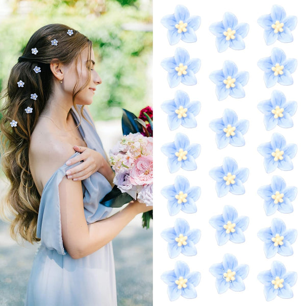YISSION 20Pcs Mini Flower Hair Clips for Girls, Cute Lily Flower Hair Pins for Wedding Accessories