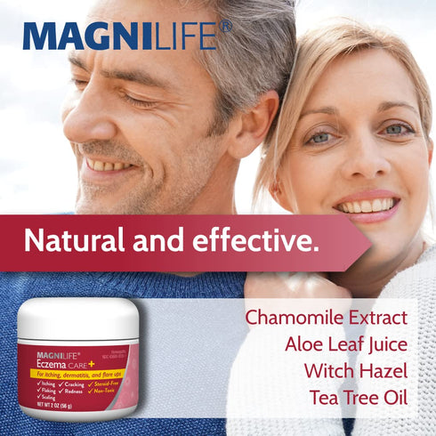 MagniLife Eczema Care+, Moisturizing Gel for Itchy, Dry Skin - Natural Ingredients Aloe, Calendula & Tea Tree Oil