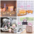30 Pack Mini Satin Ribbon Bows with Glue Point, Fabric Ribbon Gift Bow for DIY Crafts (Pink)