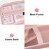 Canboc Carrying Case for Asthma Inhaler, Handheld Spacer Bag with Removable Shoulder Strap and Mesh Pocket (Rose Gold)