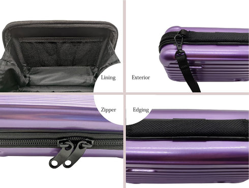 SenYang Hard Shell Cosmetic Case, Protective Storage Bag for Toiletry, Beauty Makeup, Electronic Accessories, Gold