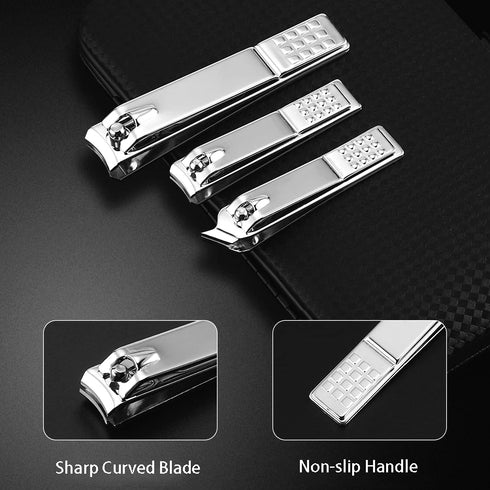 Manicure Set, 20 Pieces Stainless Steel Nail Clippers Pedicure Kit, Professional Grooming Tools with Travel Case
