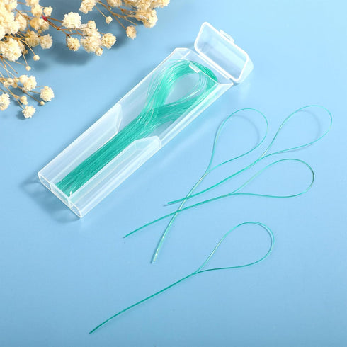 100 Pcs Multifunctional Floss Threaders (Green) for Deep Clean Flossing Braces, Bridges, and Implants