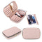 Yarwo Travel Makeup Brushes Bag, Portable Cosmetic Bag for Brushes (up to 9.4") and Essentials, Dusty Rose