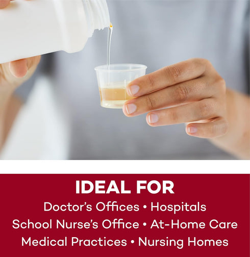 Dealmed Medicine Cups – 200 Graduated 1oz Disposable Plastic Measuring Cups for Doctor's Offices, Schools, Hospitals